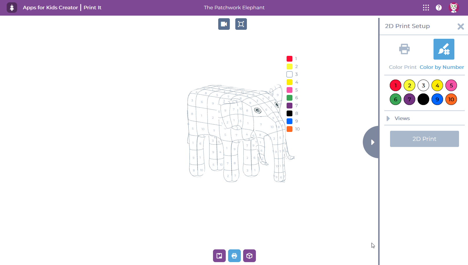 color by number activity