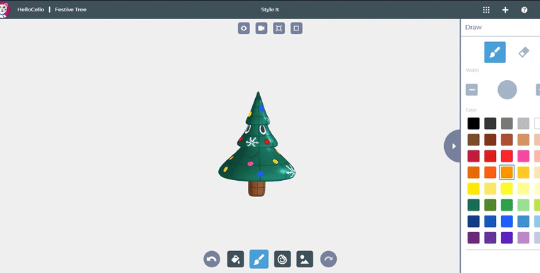 How to draw a 3D Christmas tree with SOLIDWORKS Apps for Kids?