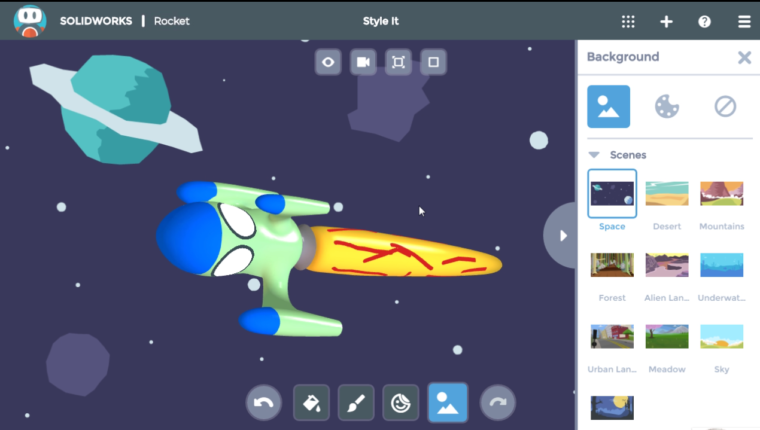 SOLIDWORKS Apps for Kids How-To: Style a Rocket